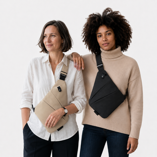 Bolsa Transversal Antifurto Feminina Impermeável com Proteção RFID
