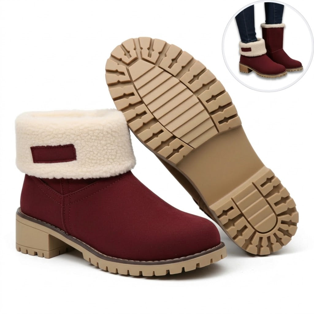 Bota Elegante de Inverno com Solado Antiderrapante