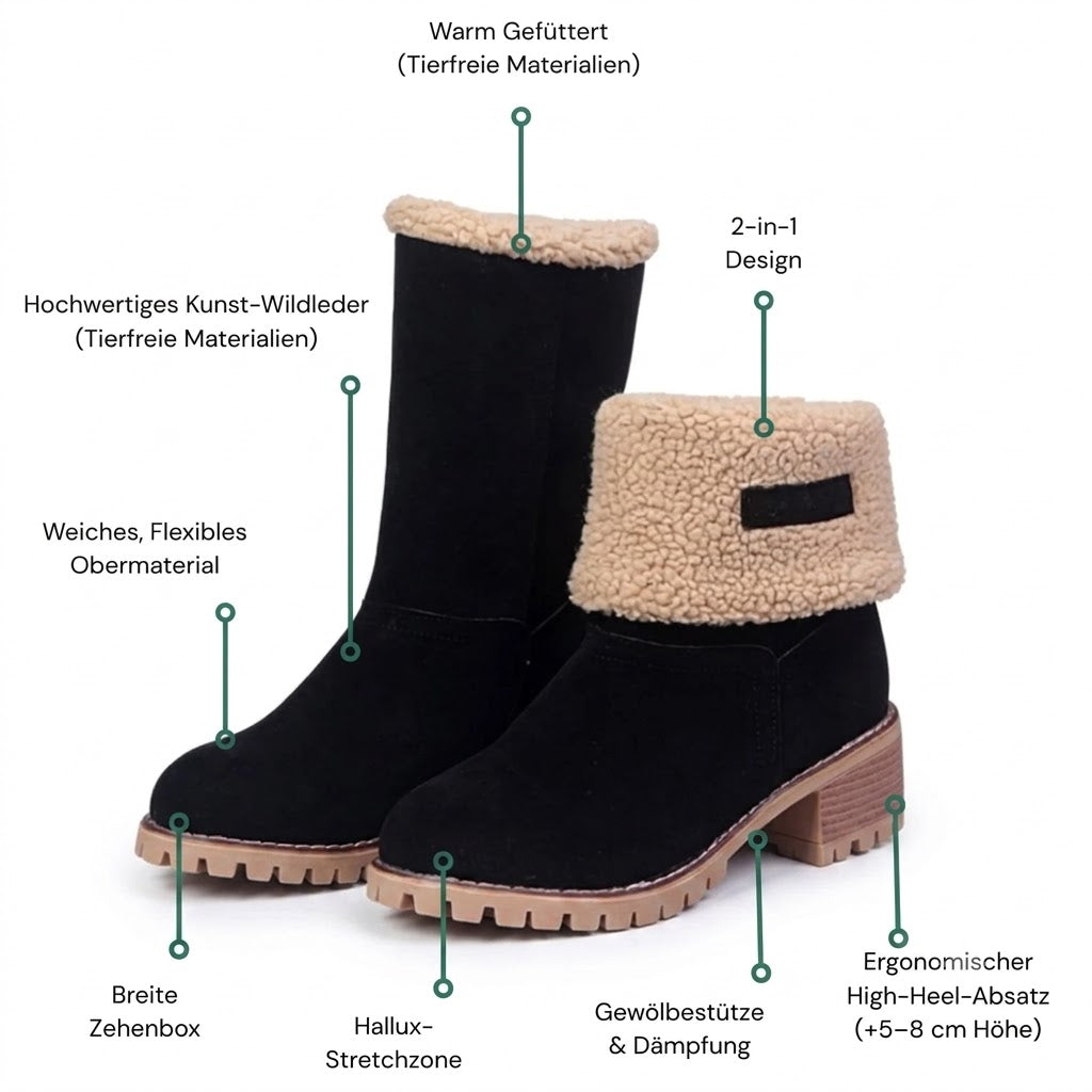 Bota Elegante de Inverno com Solado Antiderrapante