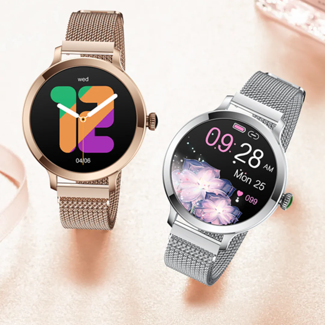 Smartwatch Feminino Lorenza™ Premium com Tela AMOLED e Chamadas Bluetooth
