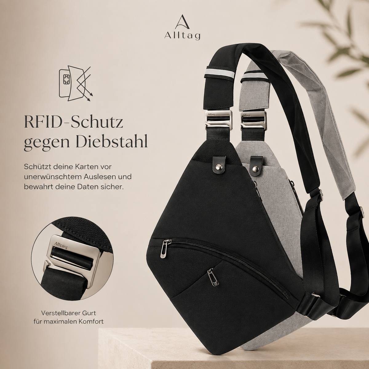 Siena™ Anti-Diebstahl-Tasche mit RFID-Schutz
