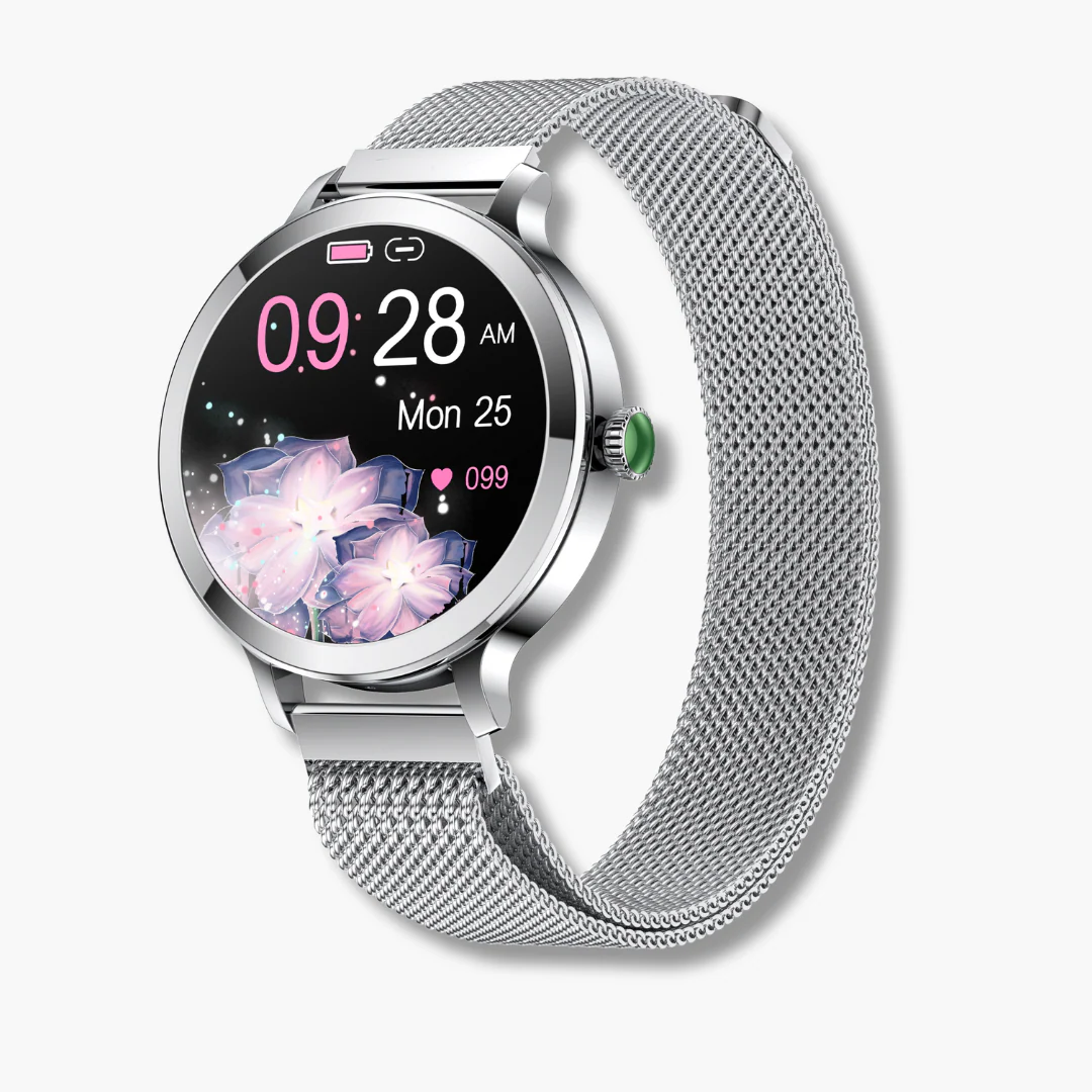 Smartwatch Feminino Lorenza™ Premium com Tela AMOLED e Chamadas Bluetooth