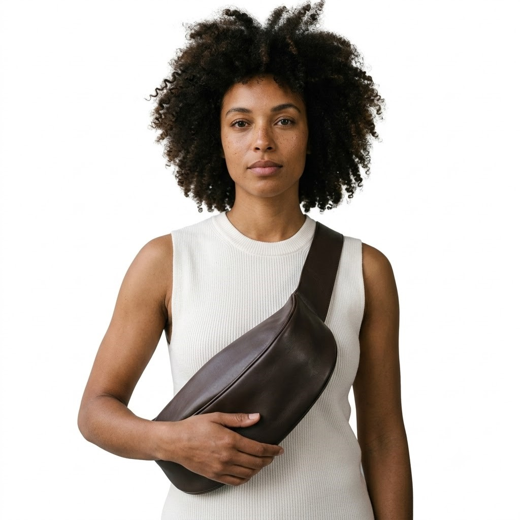 Bolsa Hobo Feminina Elara™ em Couro Sintético