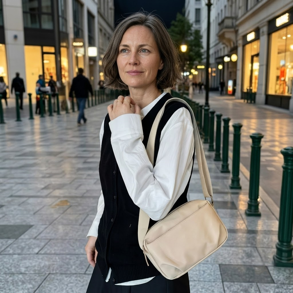Bolsa Crossbody Feminina Nora™ em Couro Sintético