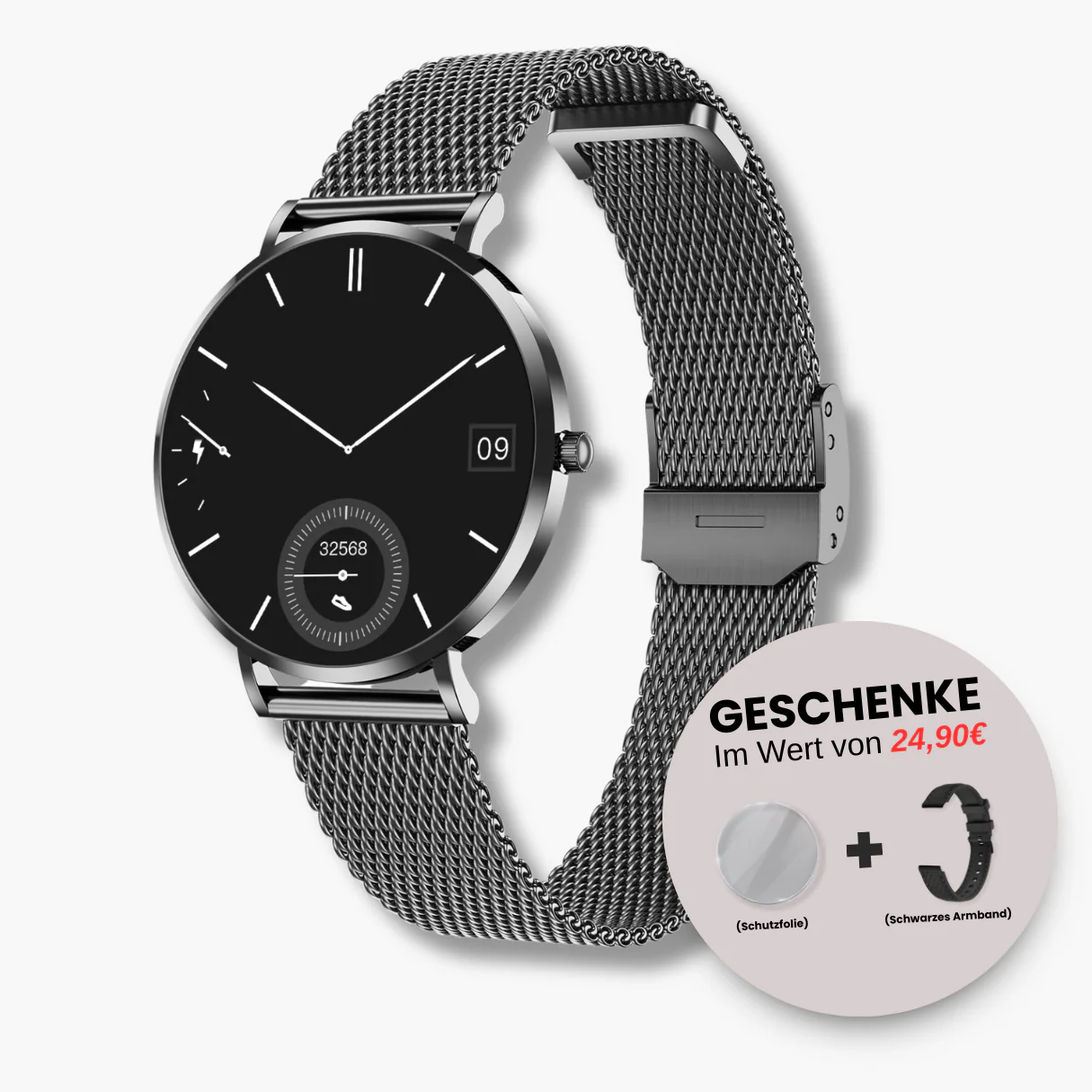 Smartwatch Feminino Eleganza Mini™ com Tela AMOLED e Chamadas Bluetooth