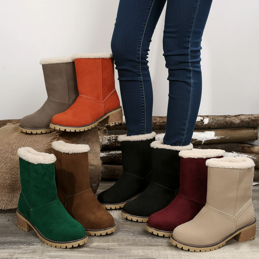Bota Elegante de Inverno com Solado Antiderrapante