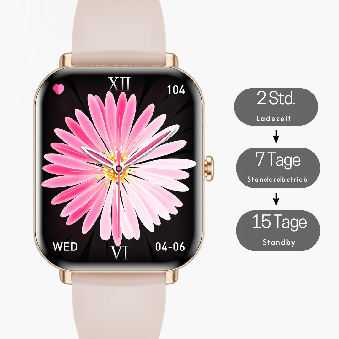 Smartwatch Feminino Lucina™ Premium com Tela AMOLED e Chamadas Bluetooth