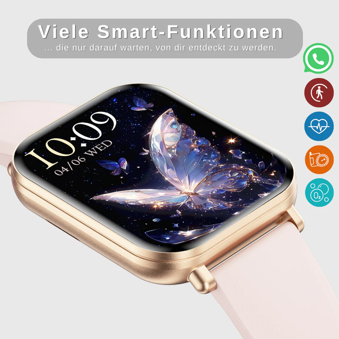 Smartwatch Feminino Lucina™ Premium com Tela AMOLED e Chamadas Bluetooth