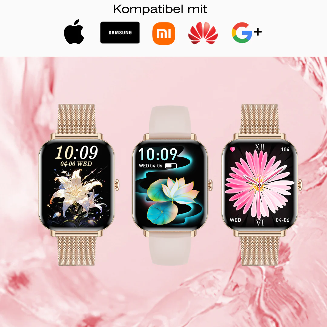 Smartwatch Feminino Lucina™ Premium com Tela AMOLED e Chamadas Bluetooth