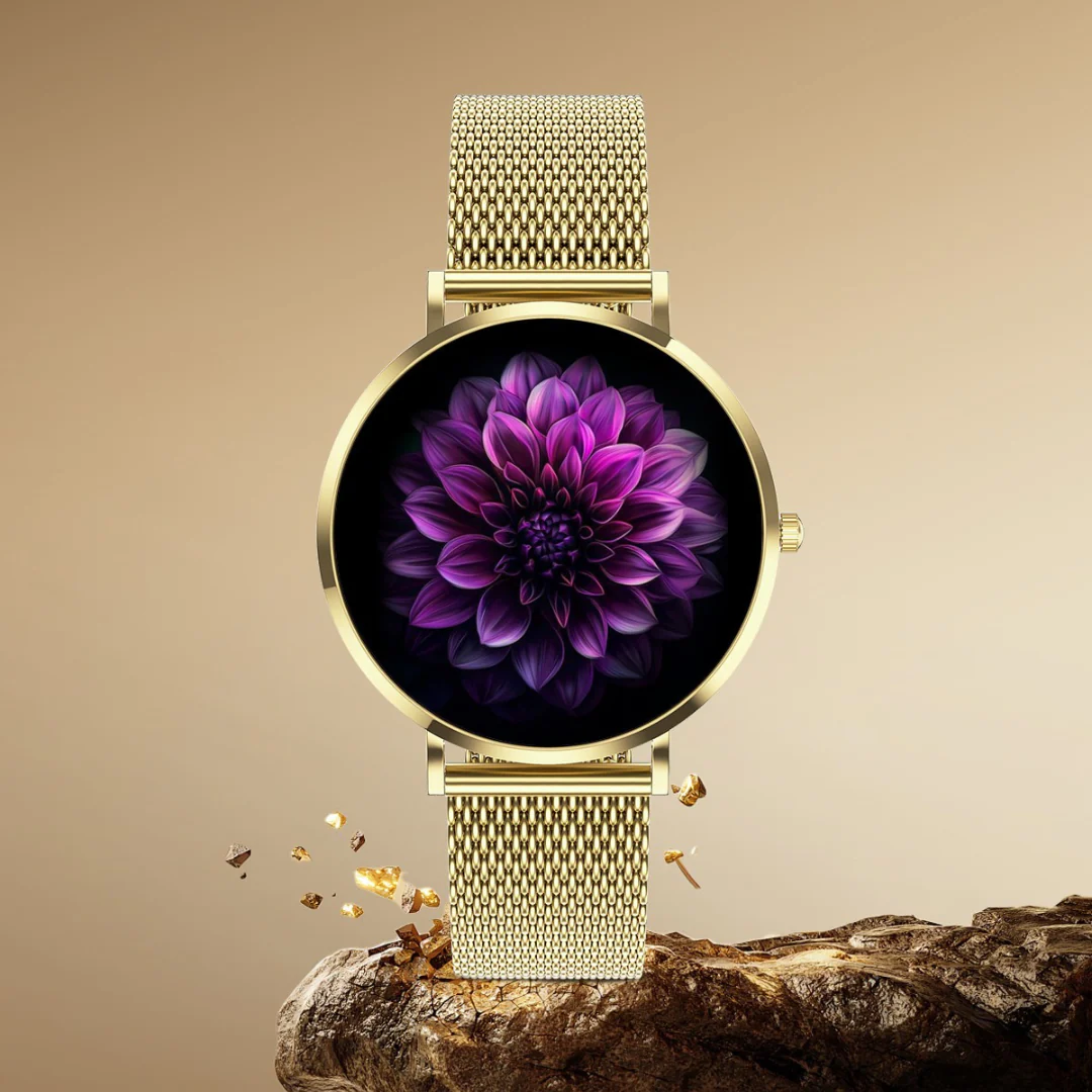 Smartwatch Feminino Eleganza Mini™ com Tela AMOLED e Chamadas Bluetooth