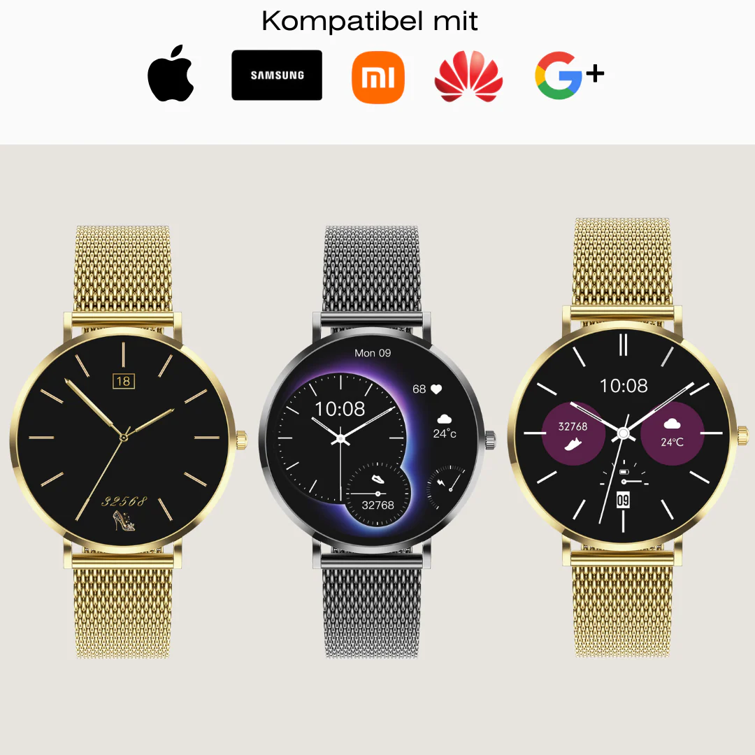 Smartwatch Feminino Eleganza Mini™ com Tela AMOLED e Chamadas Bluetooth