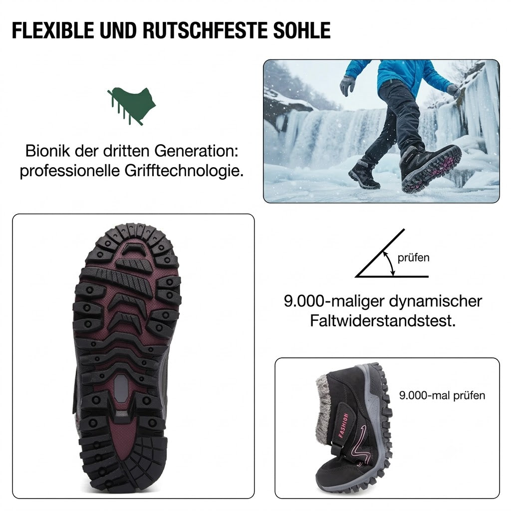 Sapato Casual de Inverno com Solado Antiderrapante