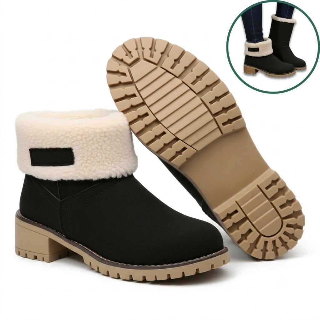 Bota Elegante de Inverno com Solado Antiderrapante