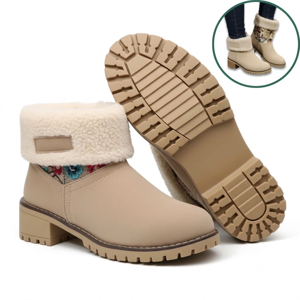 Bota Elegante de Inverno com Solado Antiderrapante